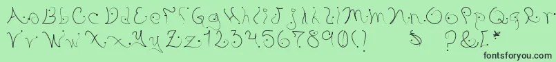 Pystil Font – Black Fonts on Green Background