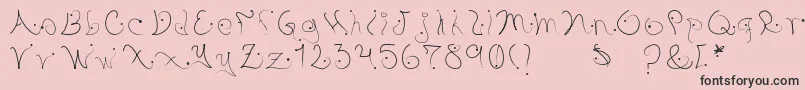 Pystil Font – Black Fonts on Pink Background