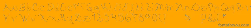 Pystil Font – Gray Fonts on Orange Background