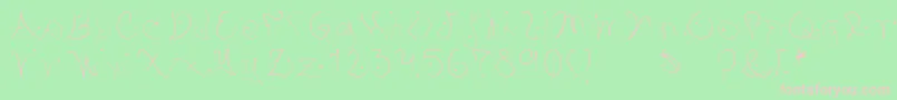 Pystil Font – Pink Fonts on Green Background