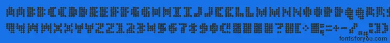 Dt104inoutbreak Font – Black Fonts on Blue Background