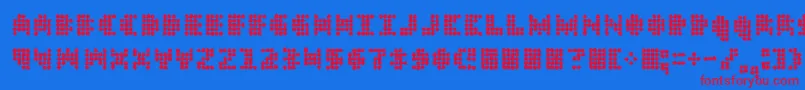 Dt104inoutbreak Font – Red Fonts on Blue Background