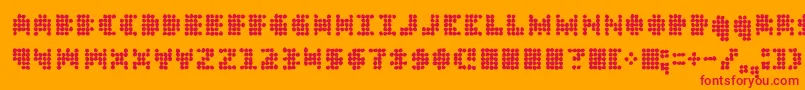 Dt104inoutbreak Font – Red Fonts on Orange Background