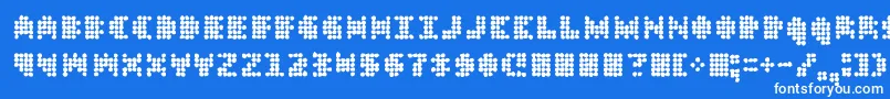 Dt104inoutbreak Font – White Fonts on Blue Background