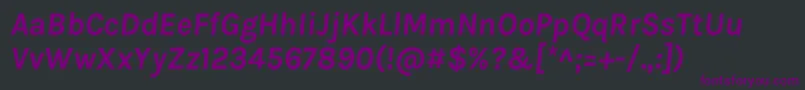 KarlaBolditalic Font – Purple Fonts on Black Background