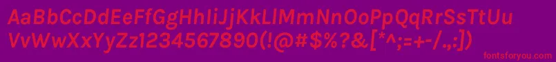 KarlaBolditalic Font – Red Fonts on Purple Background