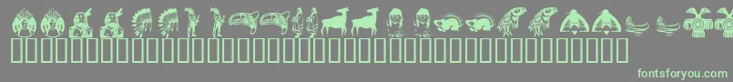 KrNaDings-Schriftart – Grüne Schriften auf grauem Hintergrund