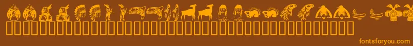 Шрифт KrNaDings – оранжевые шрифты на коричневом фоне