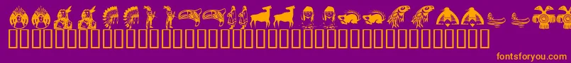 KrNaDings Font – Orange Fonts on Purple Background