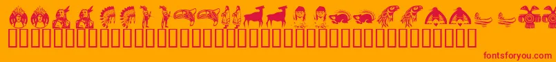 Шрифт KrNaDings – красные шрифты на оранжевом фоне