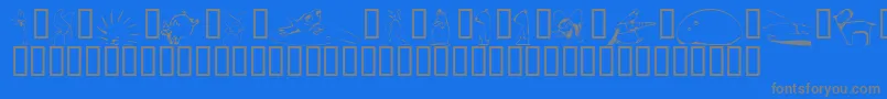 KrScrappinAnimals Font – Gray Fonts on Blue Background