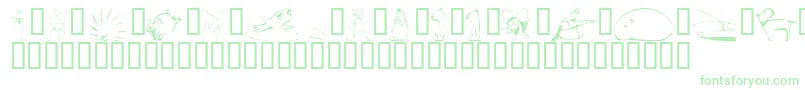 Подробнее о шрифте KrScrappinAnimals Шрифт KrScrappinAnimals – зелёные шрифты на белом фоне