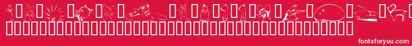 KrScrappinAnimals Font – White Fonts on Red Background
