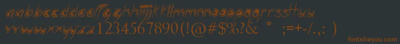 SillyPeople-fontti – ruskeat fontit mustalla taustalla
