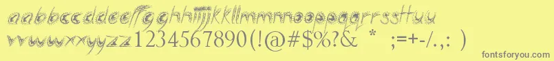 SillyPeople Font – Gray Fonts on Yellow Background
