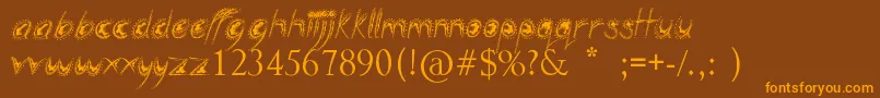 SillyPeople Font – Orange Fonts on Brown Background
