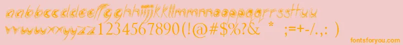 SillyPeople Font – Orange Fonts on Pink Background