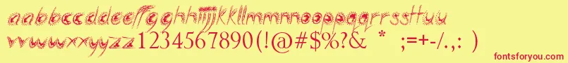 SillyPeople Font – Red Fonts on Yellow Background