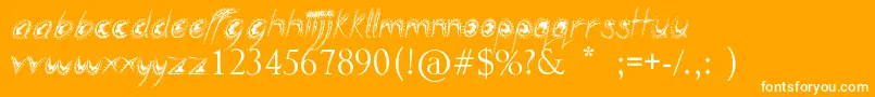 SillyPeople Font – White Fonts on Orange Background