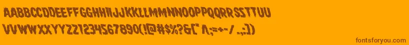Direwolfrotaleft Font – Brown Fonts on Orange Background