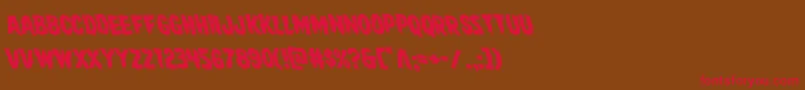 Direwolfrotaleft Font – Red Fonts on Brown Background