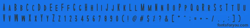 SophisticatedSlimsRegular Font – Black Fonts on Blue Background