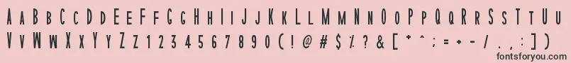 SophisticatedSlimsRegular Font – Black Fonts on Pink Background