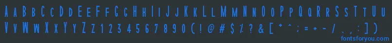 SophisticatedSlimsRegular Font – Blue Fonts on Black Background