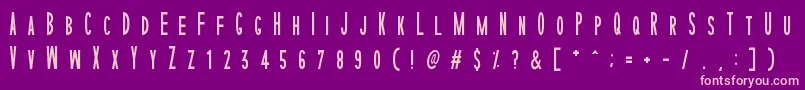 SophisticatedSlimsRegular Font – Pink Fonts on Purple Background