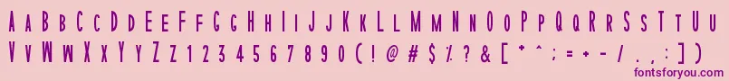 SophisticatedSlimsRegular Font – Purple Fonts on Pink Background