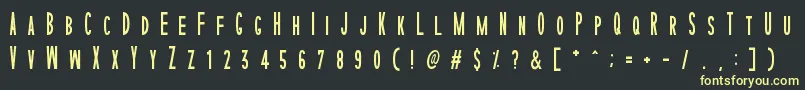 SophisticatedSlimsRegular Font – Yellow Fonts on Black Background