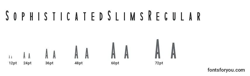 SophisticatedSlimsRegular Font Sizes