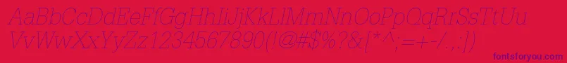 fuente GlyphaltstdThinoblique – Fuentes Moradas Sobre Fondo Rojo