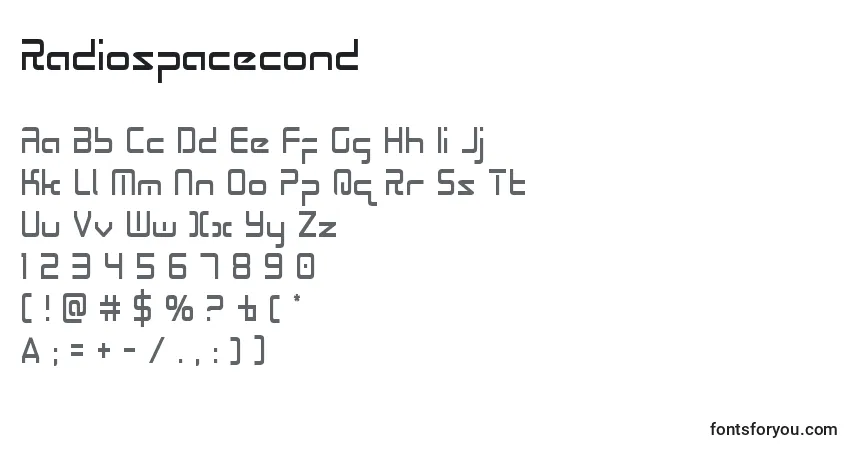 Radiospacecond Font – alphabet, numbers, special characters