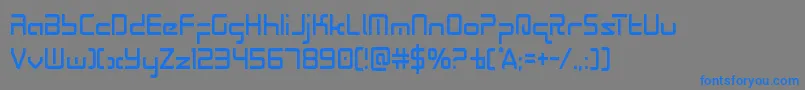 Radiospacecond Font – Blue Fonts on Gray Background