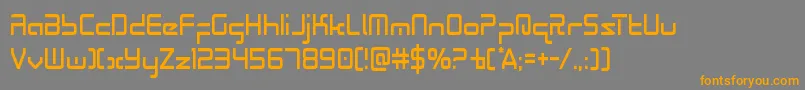 Radiospacecond Font – Orange Fonts on Gray Background
