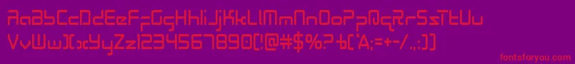 Radiospacecond Font – Red Fonts on Purple Background