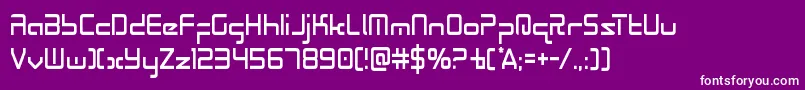 Radiospacecond Font – White Fonts on Purple Background