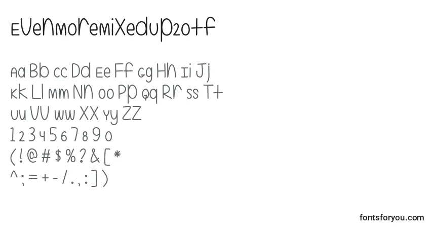 Schriftart EvenMoreMixedUp2Otf – Alphabet, Zahlen, spezielle Symbole