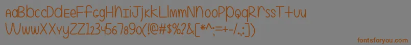 Police EvenMoreMixedUp2Otf – polices brunes sur fond gris