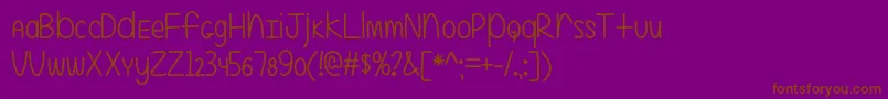 EvenMoreMixedUp2Otf Font – Brown Fonts on Purple Background