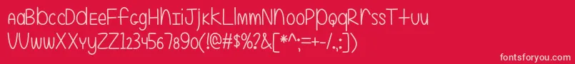 EvenMoreMixedUp2Otf Font – Pink Fonts on Red Background