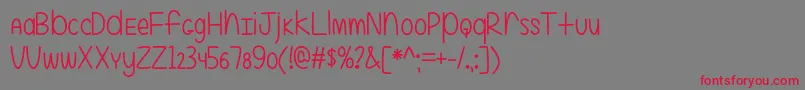 EvenMoreMixedUp2Otf Font – Red Fonts on Gray Background