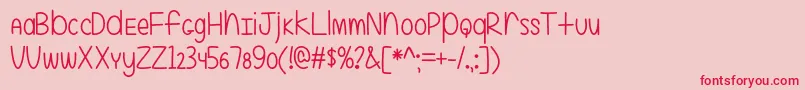 EvenMoreMixedUp2Otf Font – Red Fonts on Pink Background