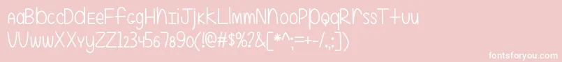 EvenMoreMixedUp2Otf Font – White Fonts on Pink Background