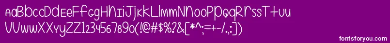 EvenMoreMixedUp2Otf Font – White Fonts on Purple Background