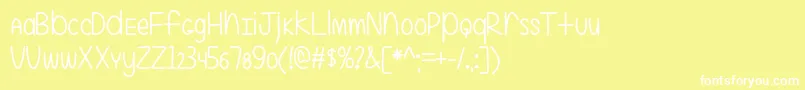 EvenMoreMixedUp2Otf Font – White Fonts on Yellow Background