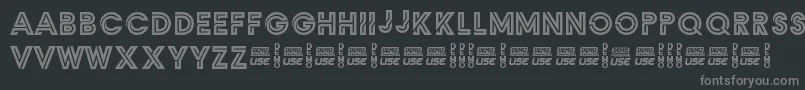 Шрифт ZilapMonogramaDemo – серые шрифты на чёрном фоне