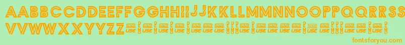 ZilapMonogramaDemo Font – Orange Fonts on Green Background