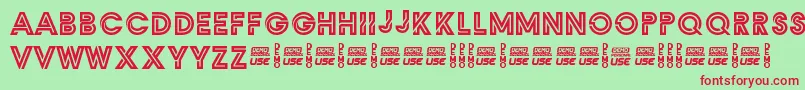 fuente ZilapMonogramaDemo – Fuentes Rojas Sobre Fondo Verde